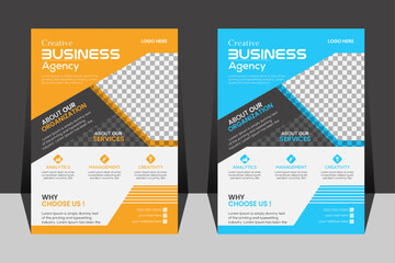 Corporate business flyer template design 