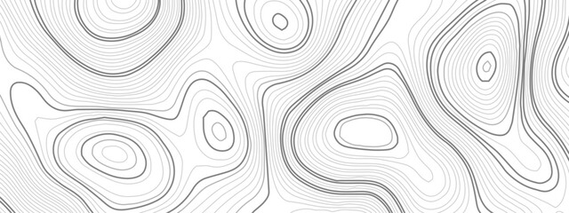 Wave topographic contour map, topographic wavy map line background. Abstract geographic wave grid line map. Geographic mountain relief background. Vector illustration.