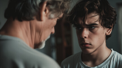 A teenager is in conflict with his father