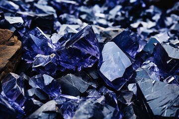 Abstract background of shiny amethyst crystals for design projects and creative concepts