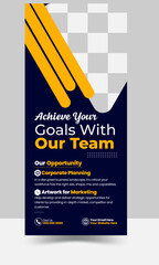 Unique, Clean Corporate Roll-Up Banner Design. That Will Roll Up to Promote Your Brand.