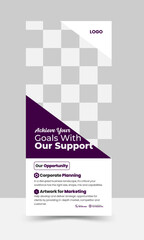 Unique, Clean Corporate Roll-Up Banner Design. That Will Roll Up to Promote Your Brand.