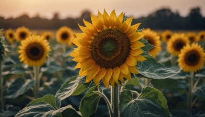 Fototapeta premium sunflowers in the field