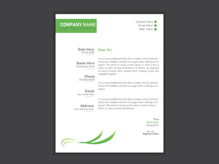 Minimalist professional vector latterhead design template.