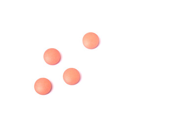 Pills isolated on white background. Medical drugs pills. Medical, healthcare, pharmaceuticals concept.