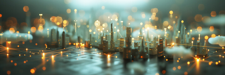 Smartcity, society 5.0, communication technology, cloud services, metropolitan IT development, digital infrastructure development abstract concept. 