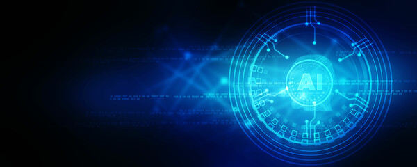 2d illustration Artificial Intelligence (AI) concept

    