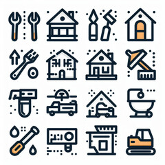 construction home icon design vector illustration