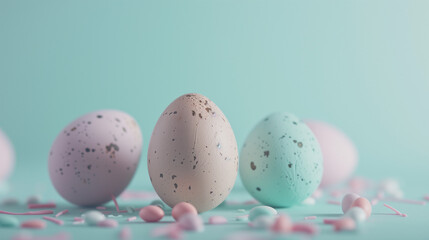 Fototapeta na wymiar Easter setting with eggs