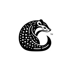Quoll Simple and Clean Logo Icon Silhouette