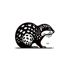 Quoll Simple and Clean Logo Icon Silhouette