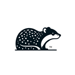 Quoll Simple and Clean Logo Icon Silhouette
