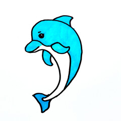 How to Draw Dolphin Easy