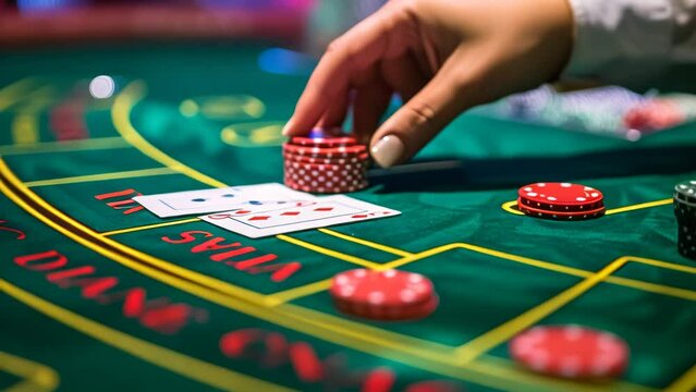 Professional Dealer Reveals Winning Cards On Baccarat Table Video