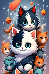 cute cats, Generative AI