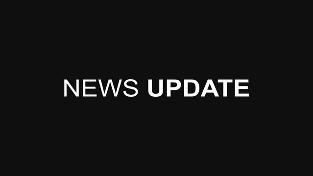 4K News update latest breaking lower third infographic element for news reporting broadcast on live television. Custom announcement global network journalist intro asset overlay. Attention grabbing.


