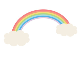 シンプルな虹のイラスト