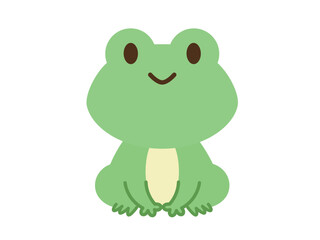 座るカエル