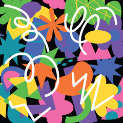 Abstract shape full color background