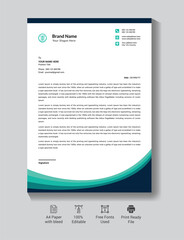 
Modern business luxury corporate identity letterhead template