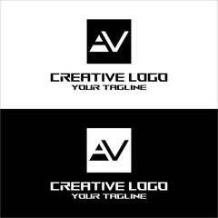 creative letter logo av desain vektor