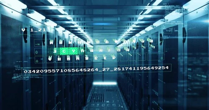 Animation of data processing over computer servers