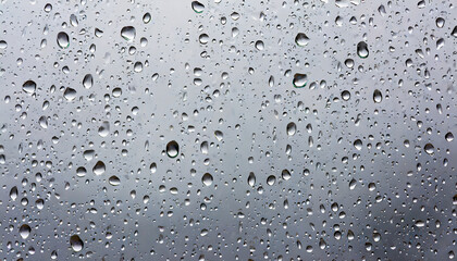 Abstract background with rain drops on window glass.