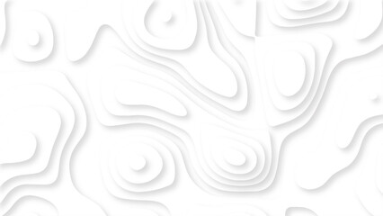 Obraz premium Paper cut topography background. White area relief map with hills and mountain. Origami 3d multi layers. Modern trendy paper design for banner. Vector illustration