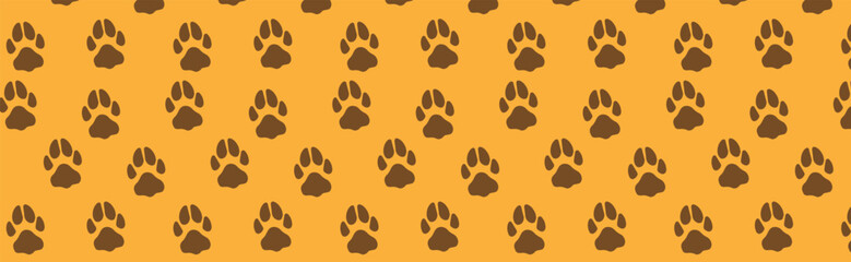 footprint pattern on an orange background