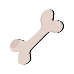Dog bone vector icon. Cartoon dog icon Flat Design Pet Care, bone toy mascot icon vector illustration design, Vector 10 Eps.