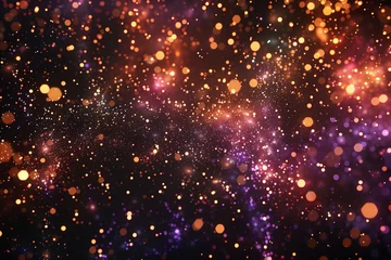 Foto op Plexiglas A constellation of glowing points, like a galaxy seen from afar. © AI ARTISTRY