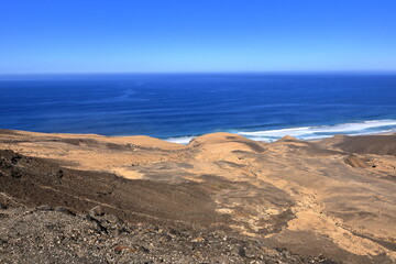 Playa de Cofete, Jandia, Fuerteventura, Canary Islands, Spain: view from the Mirador de Cofete