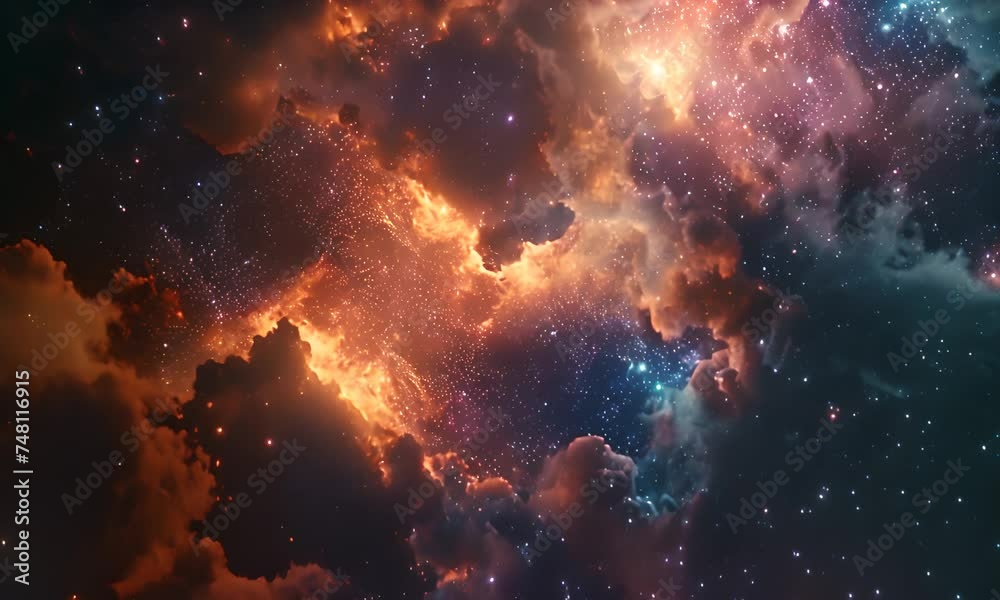 Canvas Prints cosmic cloud with stars and light. the concept of the universe and astronomy.