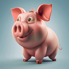 Portrait of a Pink Piggy