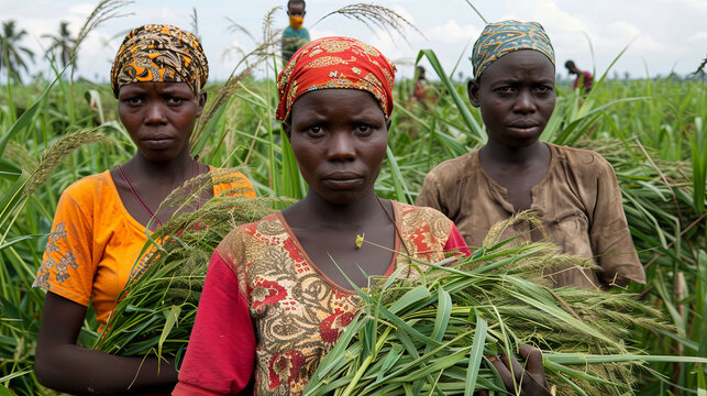 Portrait of a farmer on a field taking care of plants and an