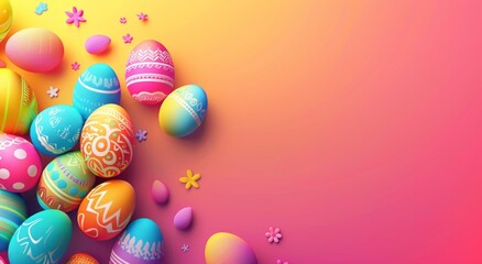 Fototapeta na wymiar Easter bright Gradients cute modern background for conveying the festive and joyful atmosphere of the holiday.