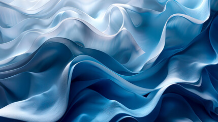 Obraz premium Abstract Wavy Landscape, Serene Flow of Colors created with Generative AI technology