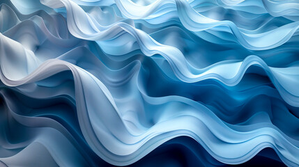 Obraz premium Abstract Wavy Landscape, Serene Flow of Colors created with Generative AI technology