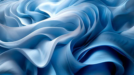 Fototapeta premium Abstract Wavy Landscape, Serene Flow of Colors created with Generative AI technology