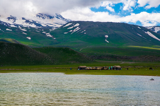 Tranquil Lakeside Nomadic Encampment at Sabalan, Ardabil Province, Iran