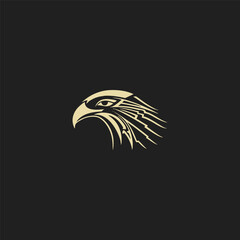 Obraz premium Egyptian god horus logo icon design. elegant luxury flat vector.