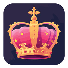 Crown icon vector in trendy