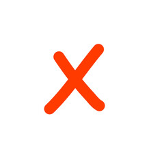 Doodle Prohibition Icon, Cross Sign