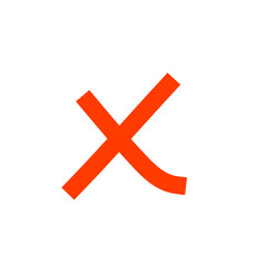 Doodle Prohibition Icon, Cross Sign