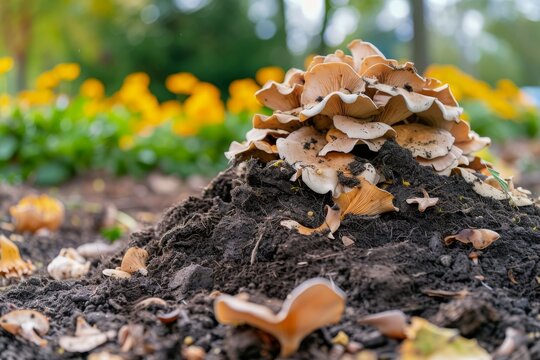 Fungus and bacteria utilized in composting for agricultural purposes