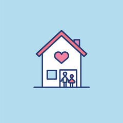 family house icon illustration isolated vector sign symbol
