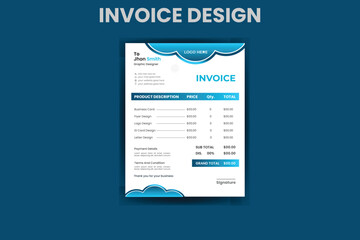 Business invoice form template. Invoicing quotes, money bills or price invoices, and payment agreement design templates. Tax form, bill graphic, or payment receipt page vector