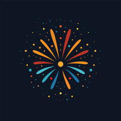 Fototapeta na wymiar firework celebration explosion icon. Colorfull and night
