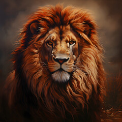 Naklejka premium photo of lion