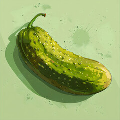 Portrait of a Cucumber